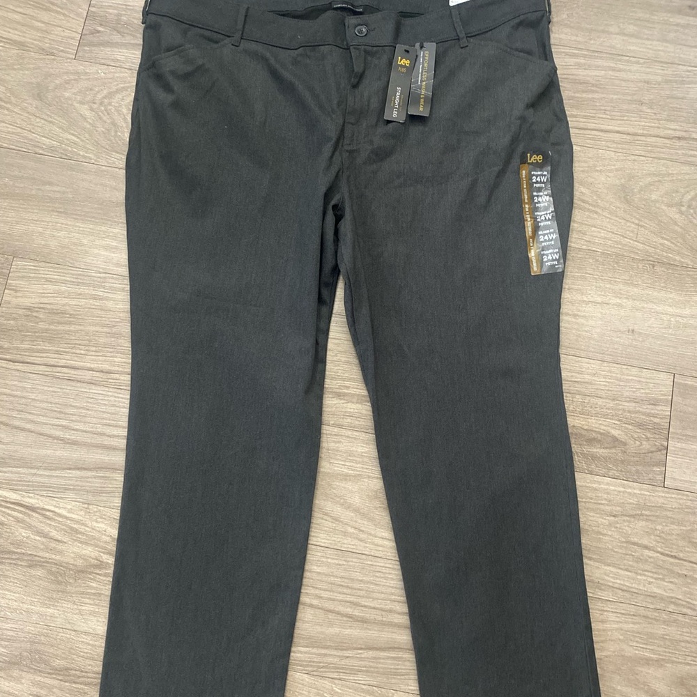 Lee Women's Dark Gray Straight Leg Pants